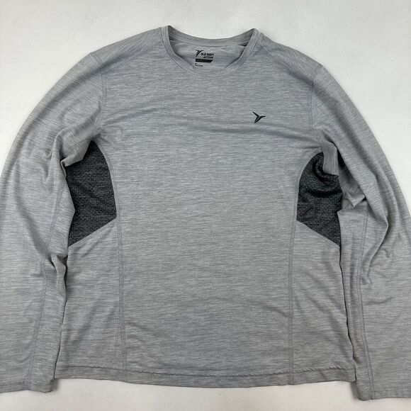 Old Navy Active Go Dry Men’s Gray Long Sleeve T-Shirt Crew Neck Size M - Picture 3 of 8